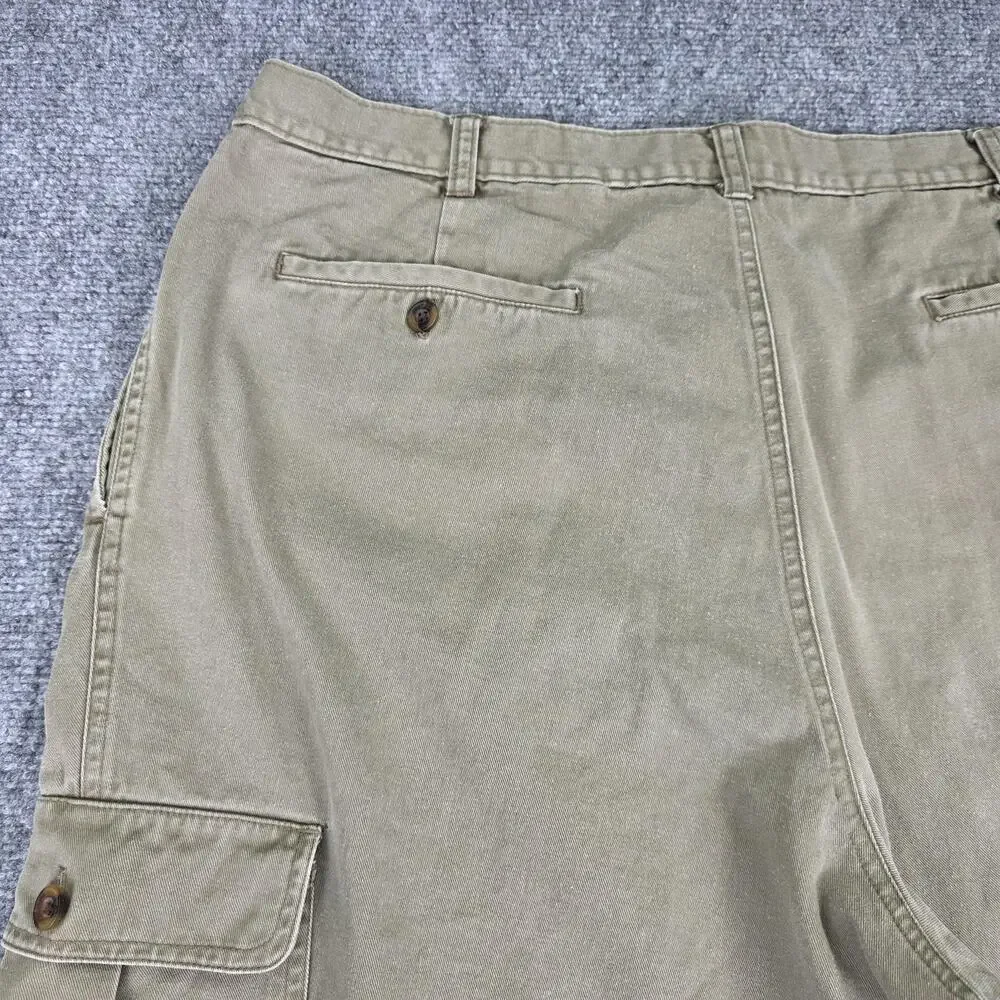 Cabelas Pants Mens 40 Beige Cargo Relaxed Fit Outdoor Casual Utility Workwear